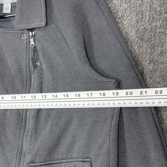 Marrakech Jacket Womens Medium Gray Stretchy Moto Asymmetrical Boho Zip Up - Picture 8 of 13